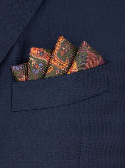 FLORAL PAISLEY POCKET SQUARE