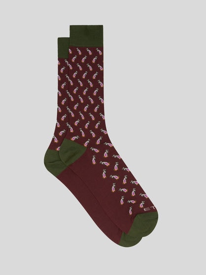 MICRO PAISLEY JACQUARD SOCKS