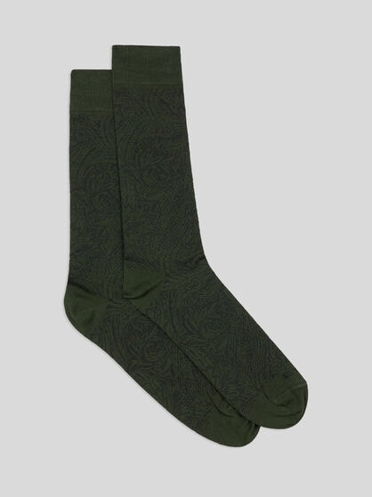 LEAFY JACQUARD SOCKS
