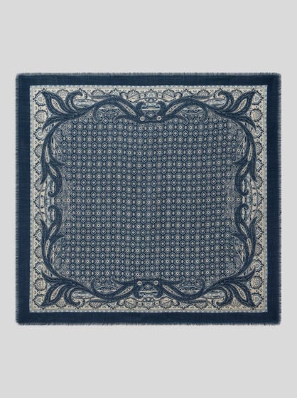 WOOL SCARF WITH TIE MOTIF