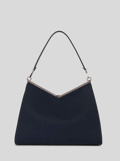 LARGE VELA BAG WITH FLORAL MOTIF