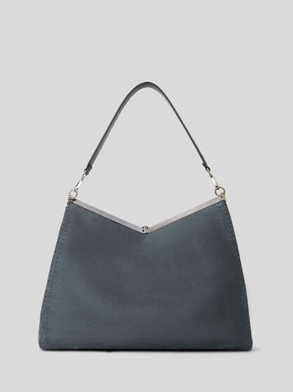 BORSA VELA GRANDE IN PELLE NABUK