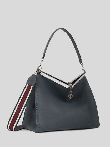 BORSA VELA GRANDE IN PELLE NABUK