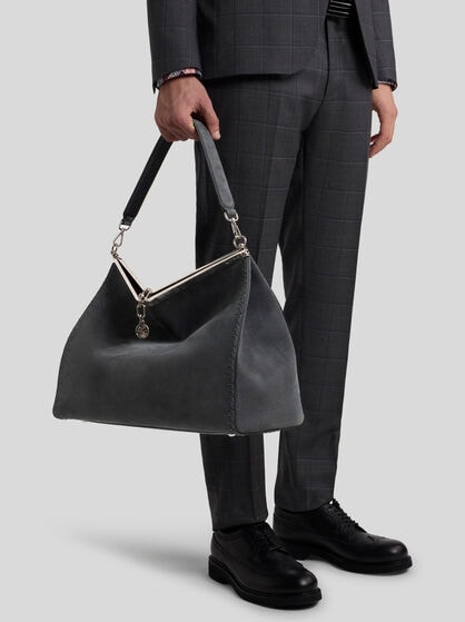 BORSA VELA GRANDE IN PELLE NABUK