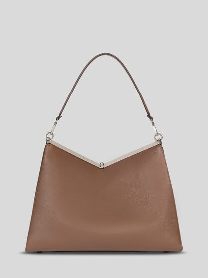 LARGE LEATHER VELA BAG