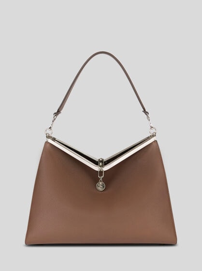 LARGE LEATHER VELA BAG