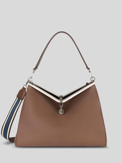 LARGE LEATHER VELA BAG