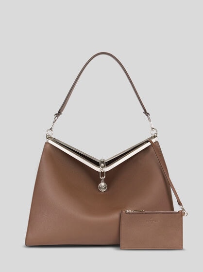 LARGE LEATHER VELA BAG
