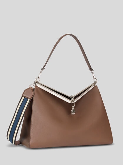 LARGE LEATHER VELA BAG