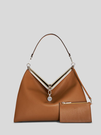 LARGE LEATHER VELA BAG