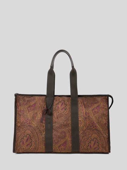 MAXI NYLON TRAVEL BAG WITH ARNICA MOTIF