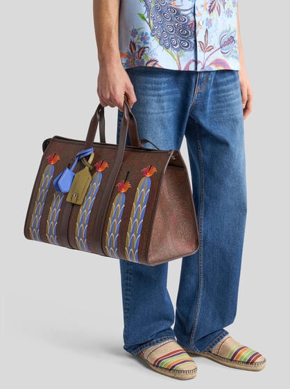 ETRO X AGOSTINO IACURCI LARGE ARNICA TRAVEL BAG