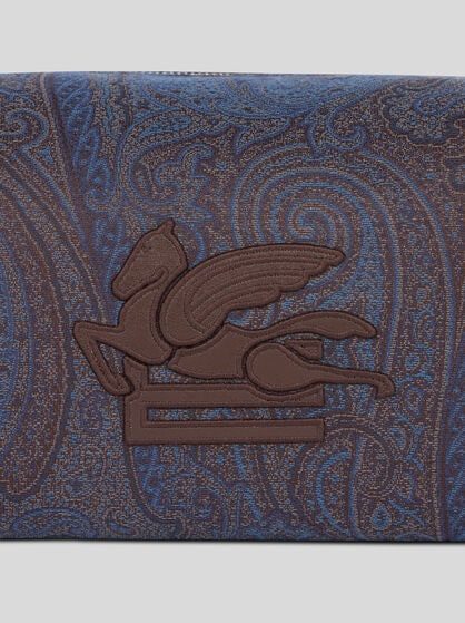 MEDIUM JACQUARD POUCH WITH PEGASO