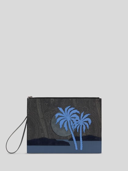 ARNICA POUCH WITH STYLISED LANDSCAPE