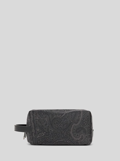 SMALL NYLON POUCH WITH HANDLE AND ARNICA MOTIF