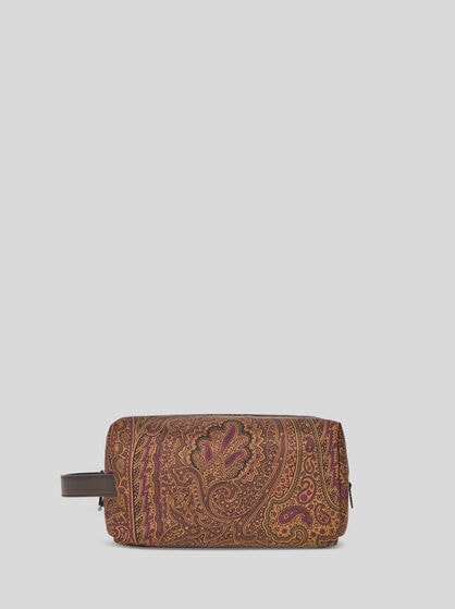 MEDIUM NYLON POUCH WITH HANDLE AND ARNICA MOTIF