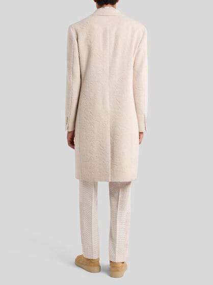 WOOL-BLEND JACQUARD COAT
