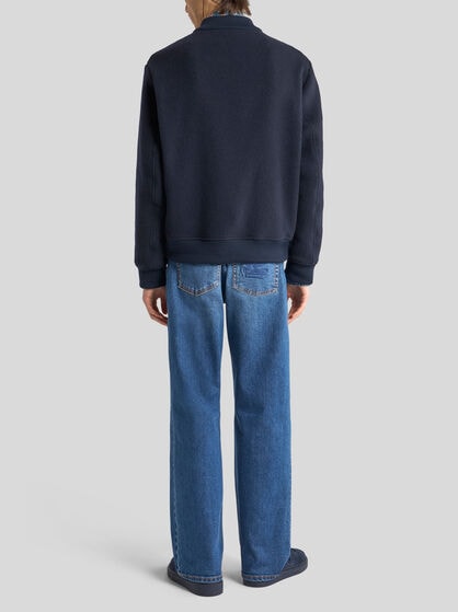 WOOL-BLEND BOMBER JACKET WITH PEGASO EMBROIDERY