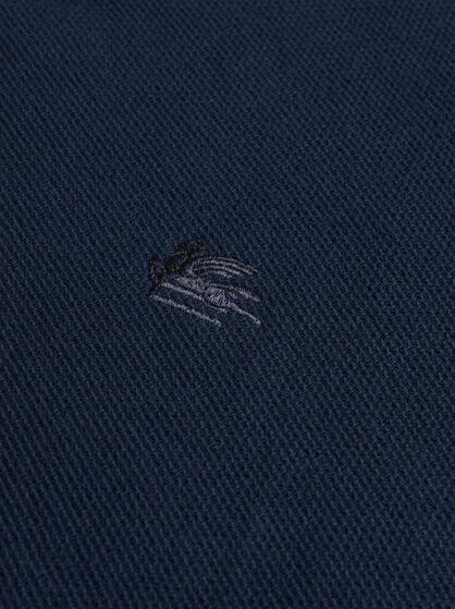 COTTON BOMBER JACKET WITH PEGASO EMBROIDERY