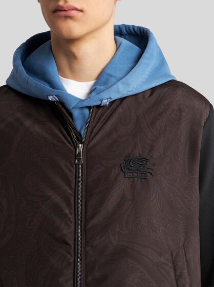 PAISLEY BOMBER JACKET WITH LOGO