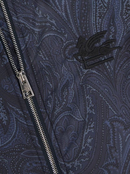 PAISLEY BOMBER JACKET WITH LOGO