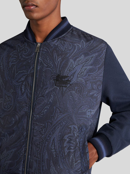 PAISLEY BOMBER JACKET WITH LOGO