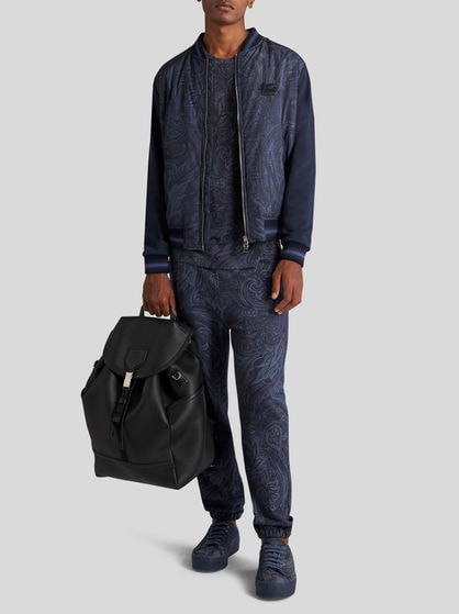 PAISLEY BOMBER JACKET WITH LOGO