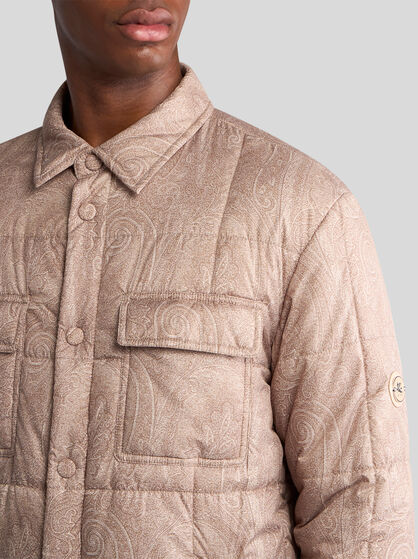 QUILTED OVERSHIRT IN GROSGRAIN