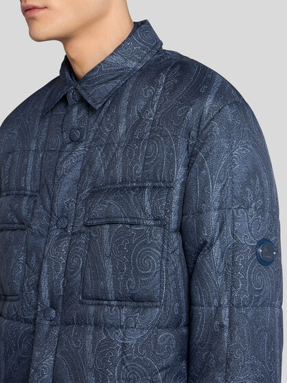 QUILTED OVERSHIRT IN GROSGRAIN