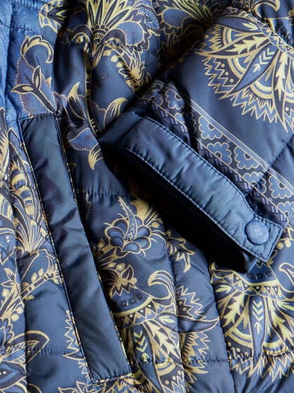 QUILTED OVERSHIRT WITH PLACED PRINT