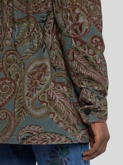 VELVET JACKET WITH PAISLEY PRINT