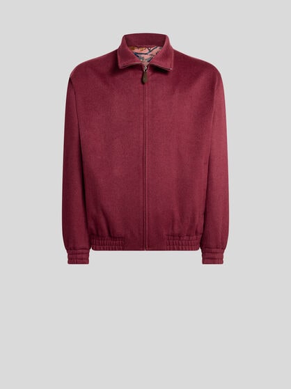 CASHMERE JACKET WITH STAND-UP COLLAR