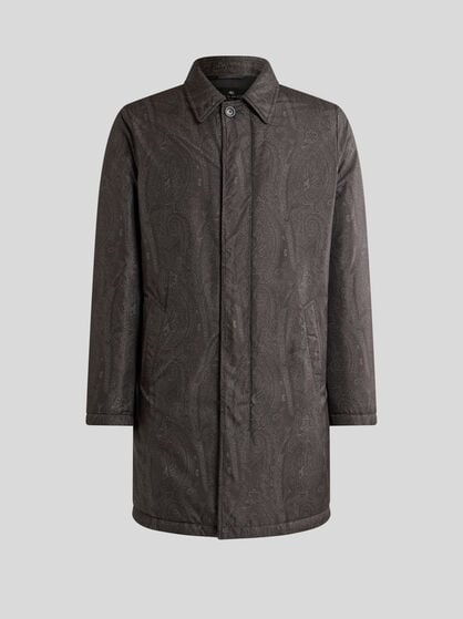 PADDED RAINCOAT WITH ARNICA MOTIF