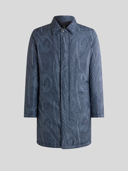 PADDED RAINCOAT WITH ARNICA MOTIF