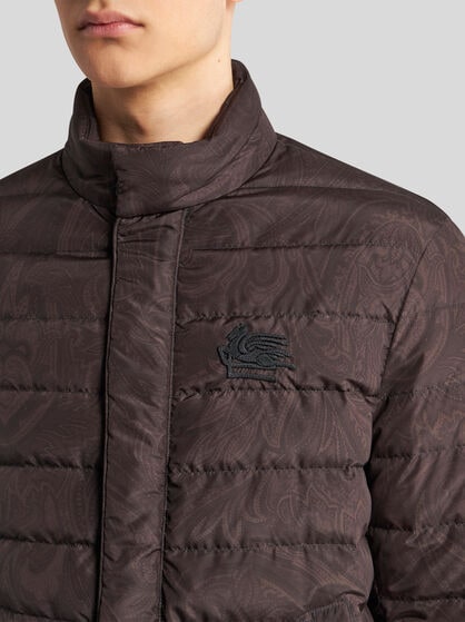 DOWN JACKET WITH PAISLEY PRINT