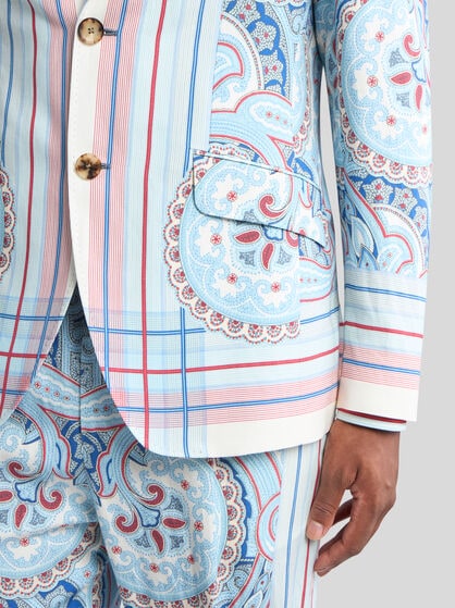 PAISLEY BLAZER WITH STRIPES