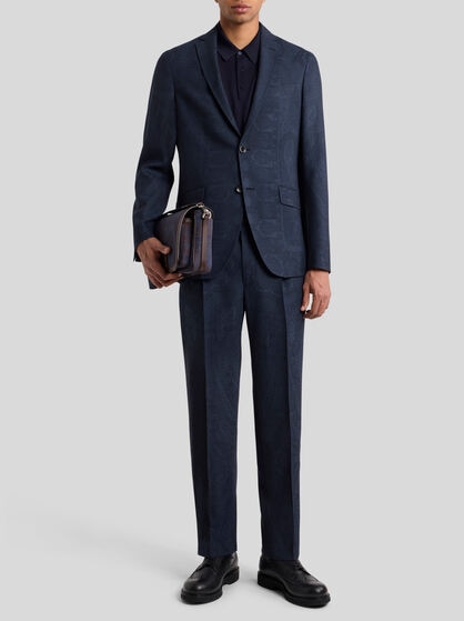 WOOL BLAZER WITH PRINT