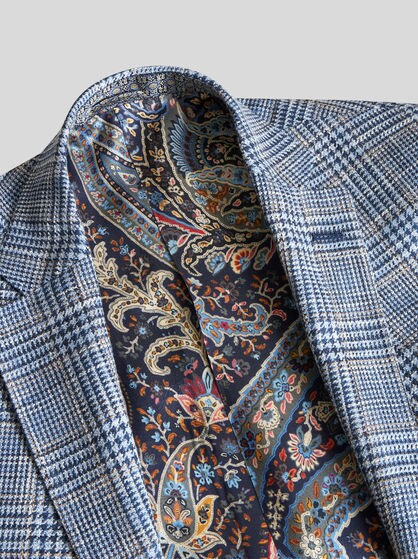 KAROBLAZER AUS LEINEN-BAUMWOLL-GEMISCH