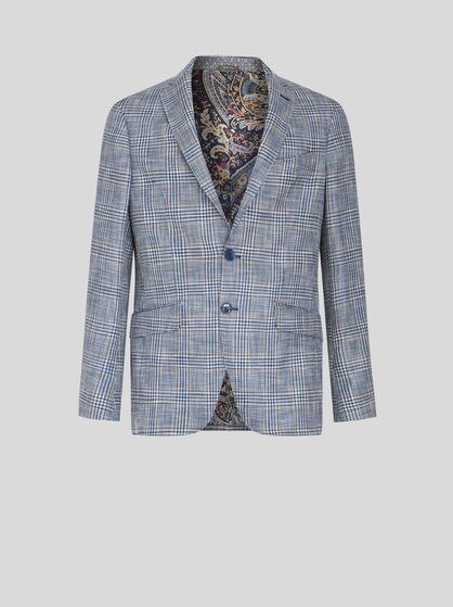 KAROBLAZER AUS LEINEN-BAUMWOLL-GEMISCH