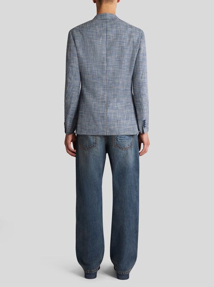 KAROBLAZER AUS LEINEN-BAUMWOLL-GEMISCH