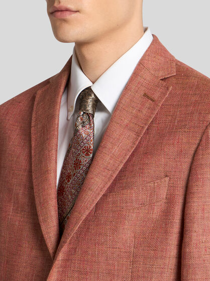 SLUB LINEN-BLEND BLAZER