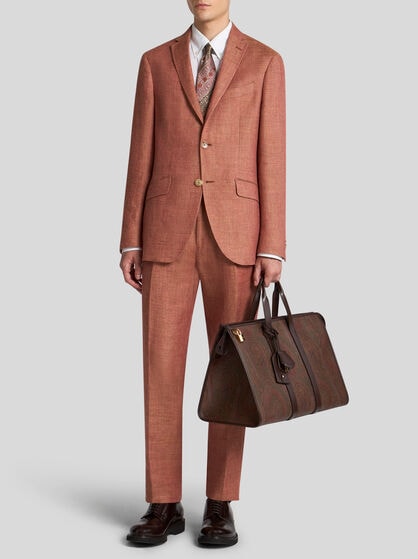 SLUB LINEN-BLEND BLAZER