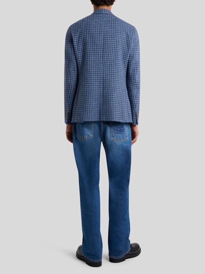 WOOL-BLEND HOUNDSTOOTH JACKET