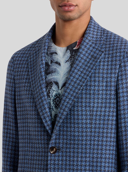 WOOL-BLEND HOUNDSTOOTH JACKET