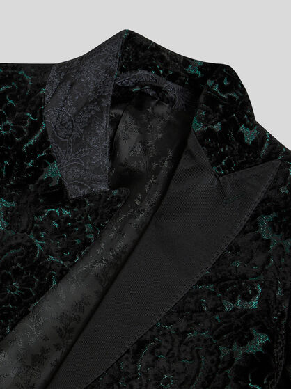 BROCADE JACQUARD VELVET BLAZER