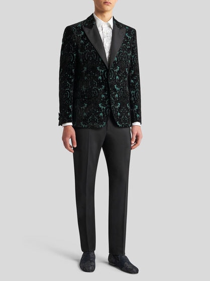 BROCADE JACQUARD VELVET BLAZER