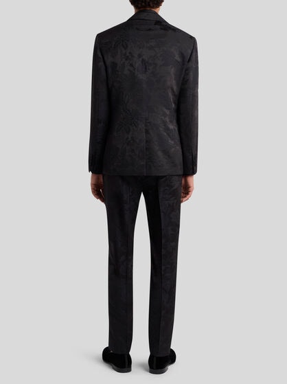 SINGLE-BREASTED FIL COUPÉ BLAZER WITH PEACOCK