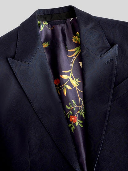 WOOL AND COTTON JACQUARD JACKET