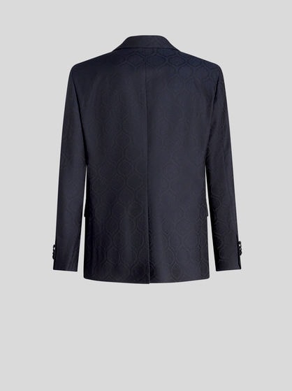 WOOL AND COTTON JACQUARD JACKET