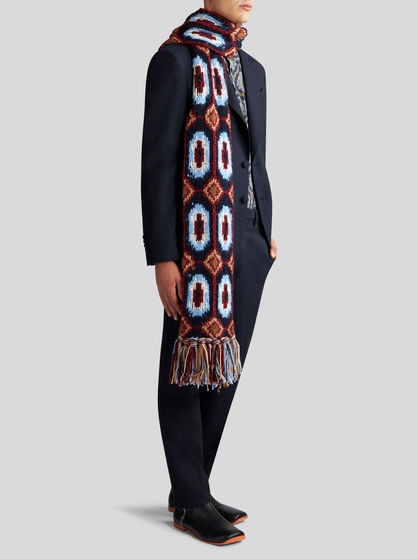 WOOL AND COTTON JACQUARD JACKET